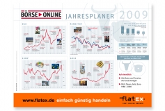 Jahresplaner mit Infografiken / Magazin BÖRSE ONLINE