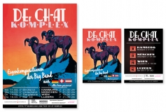 Plakat und Flyer zur Big-Band-Konzert-Tour von "DEr CHAT-Komplex"